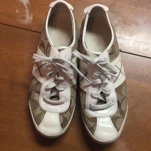 Leather Coach tennis shoes